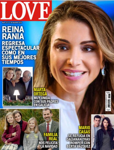 La Reina Rania de Jordania, espectacular y sonriente en la portada de la revista Love