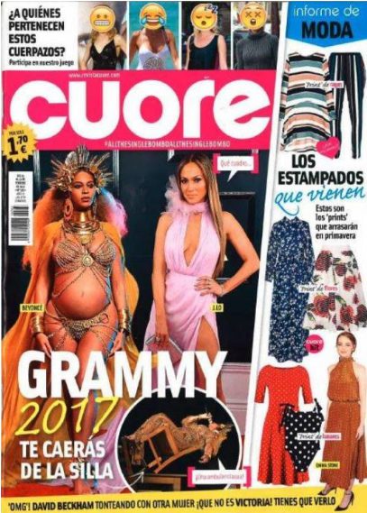 Beyoncé, espectacular en la portada de Cuore tras su actuación en los Grammy 2017