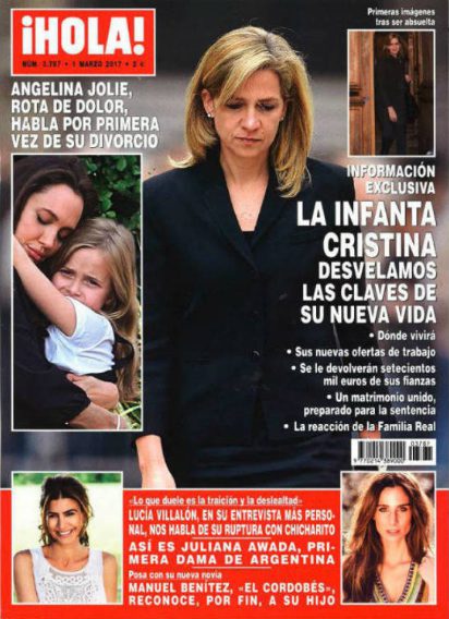 Toda la información de la Infanta Cristina en la revista Hola! tras la lectura de la sentencia Noós