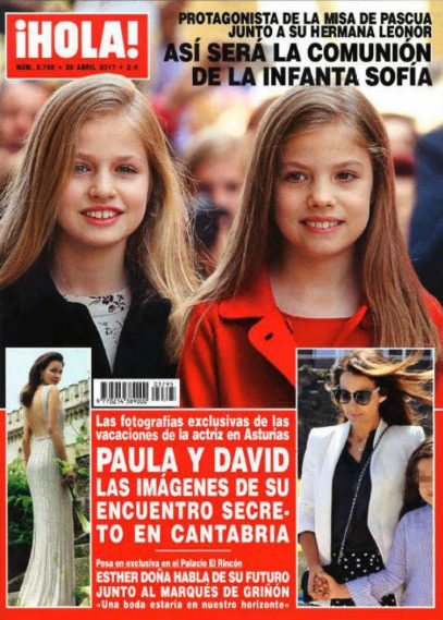 En la portada de Hola Leonor y Sofía protagonistas de la misa de Pascua