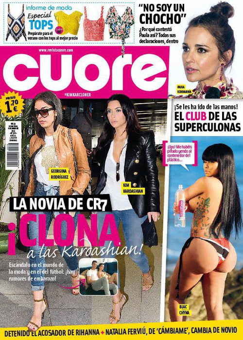 La novia de Cristiano Ronaldo clona a las Kardashian en Cuore