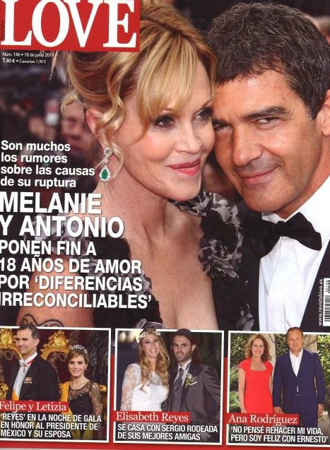 Melanie y Antonio se separan en la portada de Love