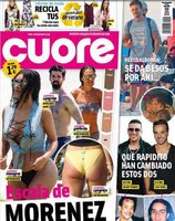 El bronceado de los famosos en la portada de Cuore