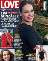 Eva González, muy sonriente en la portada de la revista Love