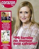 Revista Corazón dedica su portada a Cristina Cifuentes tras su dimisión