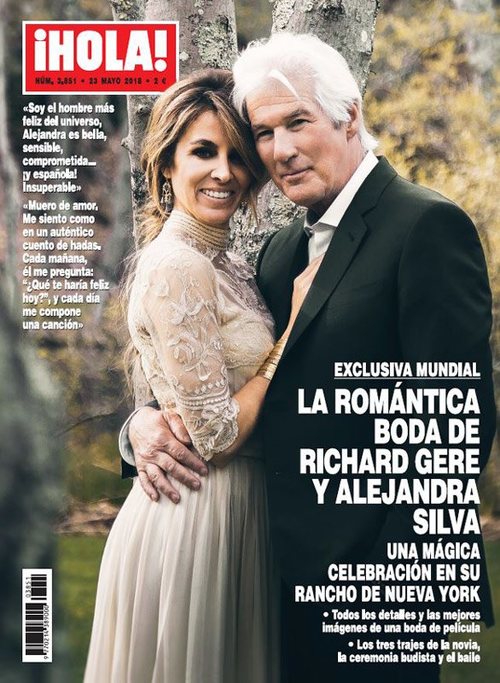 La boda en exclusiva de Richard Gere y Alejandra Silva en portada de revista ¡HOLA!