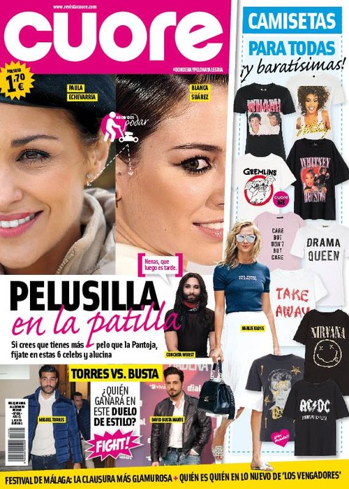 Famosas que lucen patillas en la portada de revisa Cuore