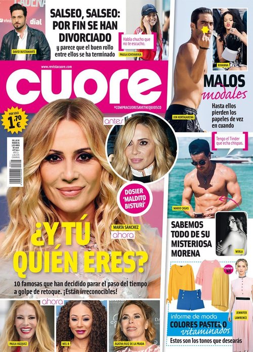 Famosos que se han operado para aparentar más jóvenes en la portada de Cuore