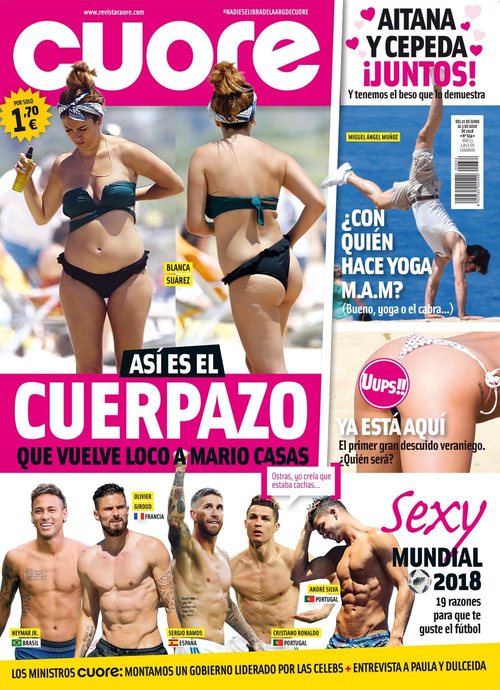 Blanca Suárez luciendo 'cuerpazo' en la playa en la portada de revista Cuore