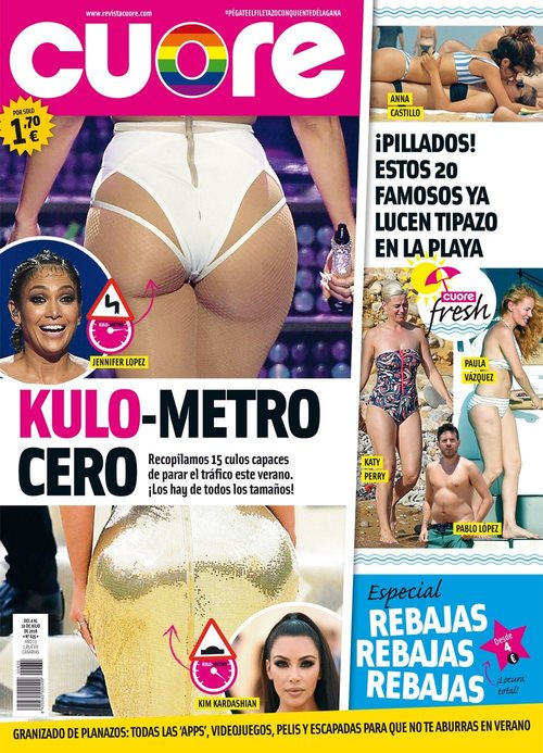 Los culos más impresionantes de la famosas en la portada de la revista Cuore