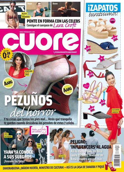 Revista Cuore dedica su portada a los desastrosos pies de 7 celebrities