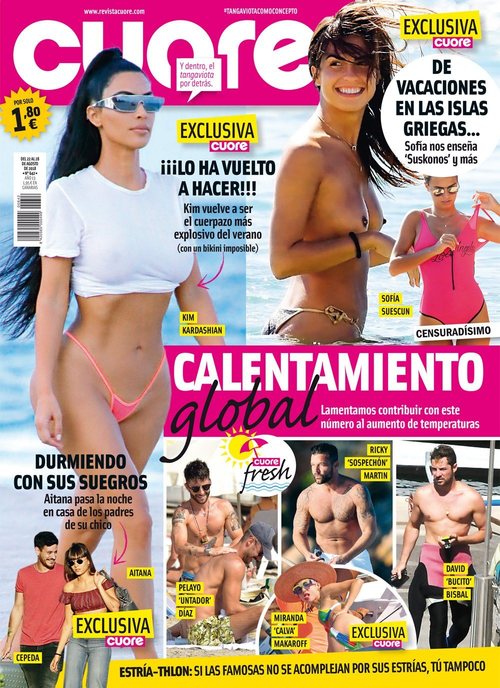 Las fotos más 'hot' de los famosos en sus vacaciones en revista Cuore