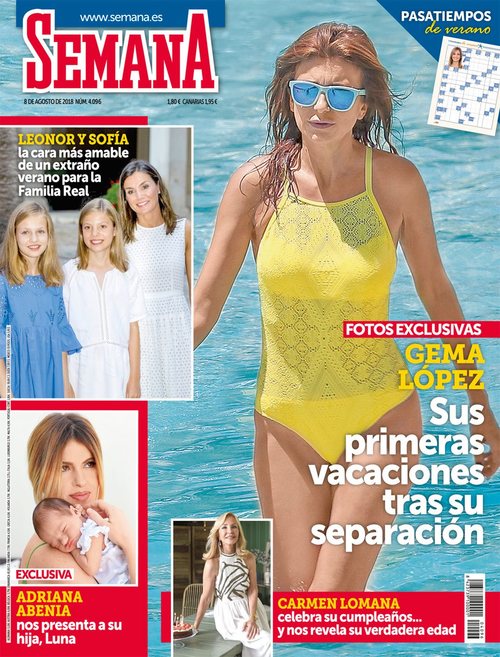 Las primeras vacaciones de Gema López tras su divorcio en revista Semana