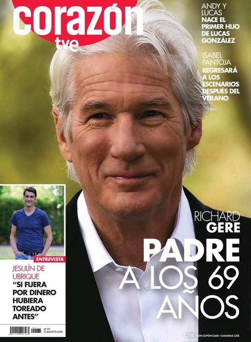 Richard Gere será padre a los 69 años en revista Corazón