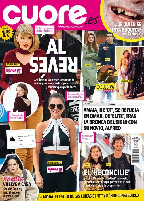 Las celebrities dan la vuelta a su ropa y crean tendencia en revista Cuore