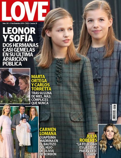 El increíble parecido de las hermanas Leonor y Sofía en revista Love