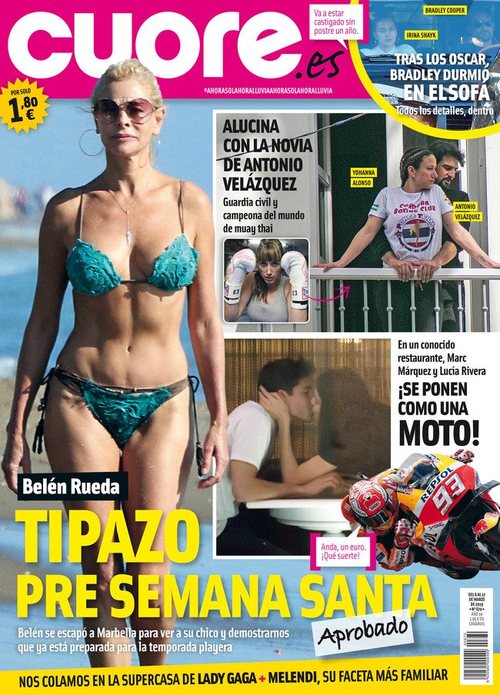 Belen Rueda luce tipazo a sus 54 años en la portada de la revista Cuore