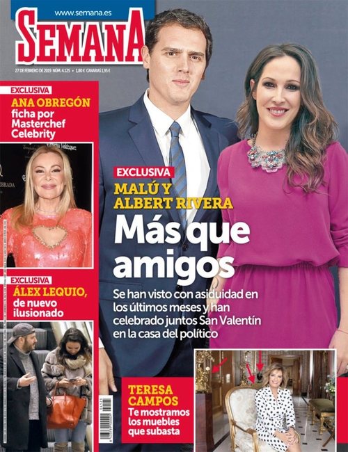 Semana desvela el romance de Malú y Albert Rivera