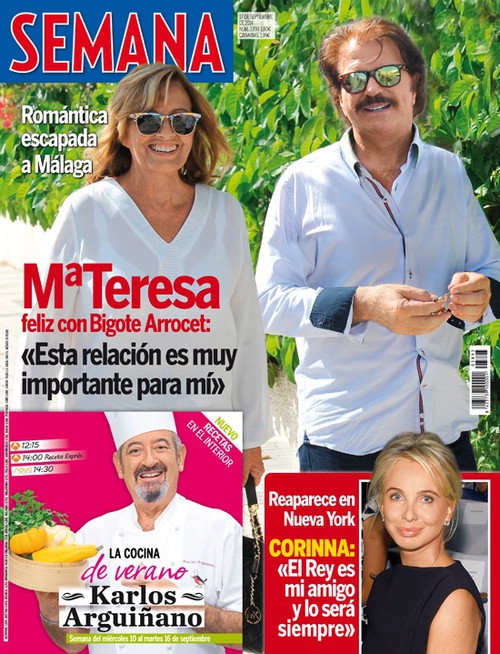 María Teresa Campos, feliz con Bigote Arrocet en Semana