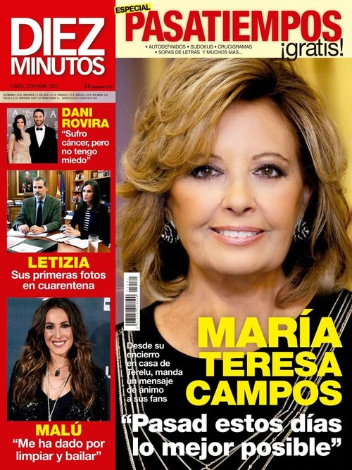 El mensaje de ánimo de María Teresa Campos en Diez Minutos