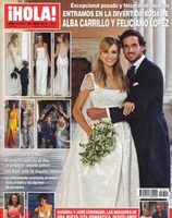 La boda de Alba Carrillo y Feliciano López en ¡Hola!